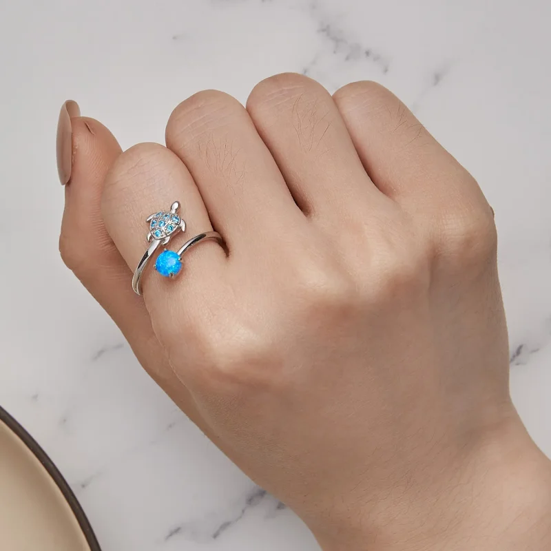 (image for) Pandora Style Sea Turtle Ring - SCR928 - View 4