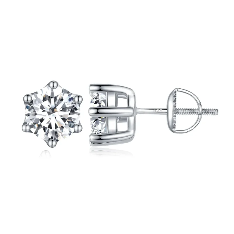 (image for) Pandora Style Shiny Zircon Stud Earrings - BSE615-7L