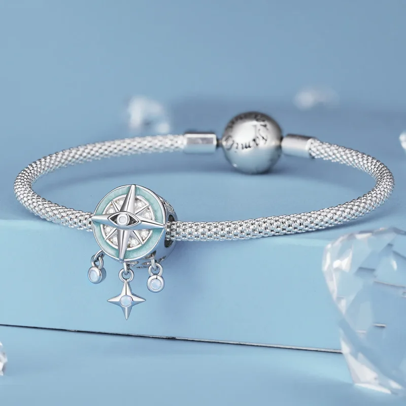 (image for) Pandora Style Star Compass Charm - BSC854 - View 3