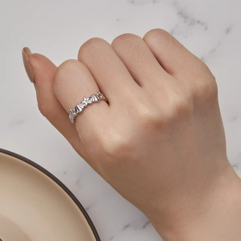 (image for) Pandora Style Starfish Shell Ring - BSR430 - View 5