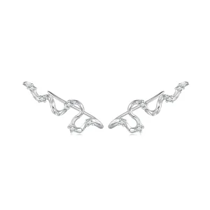 (image for) Pandora Style Texture Lines Stud Earrings - SCE1599
