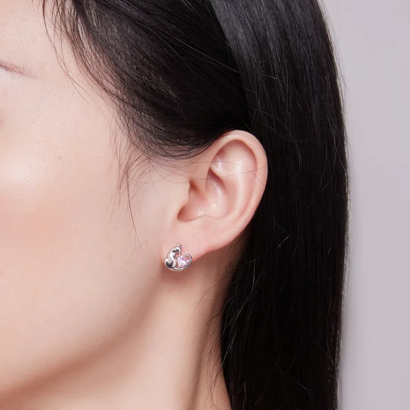 (image for) Pandora Style The Cat Stud Earrings - SCE1591-A - View 6