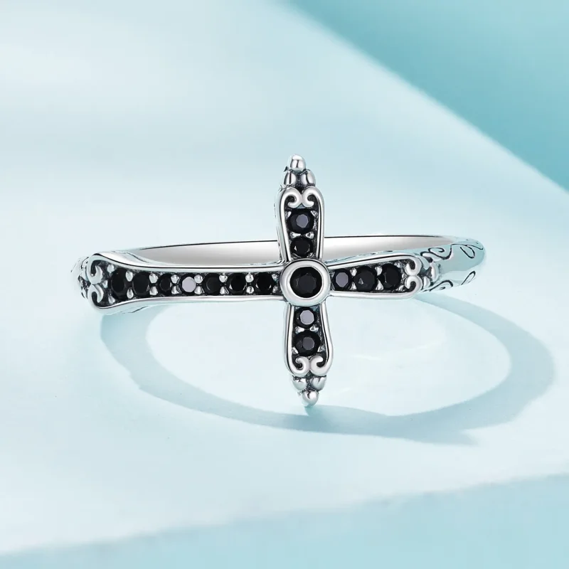 (image for) Pandora Style Vintage Cross Ring - SCR930 - View 3