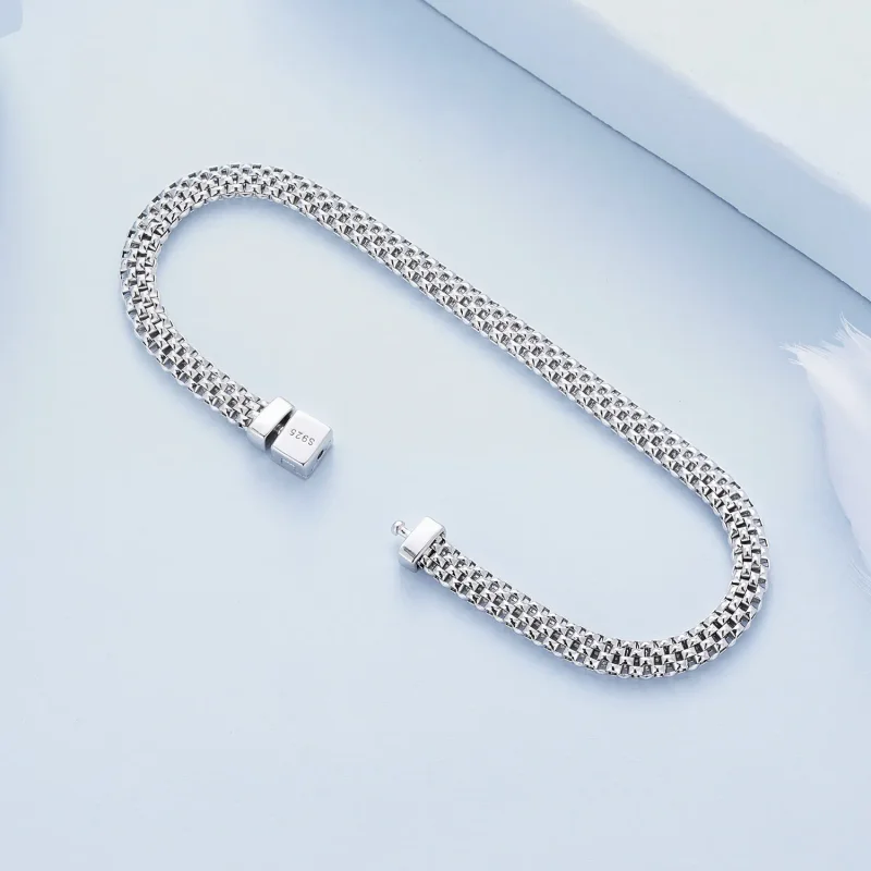 (image for) Pandora Style Weave Chain Bracelet - BSB124 - View 4