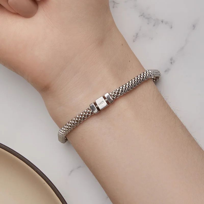 (image for) Pandora Style Weave Chain Bracelet - BSB124 - View 6