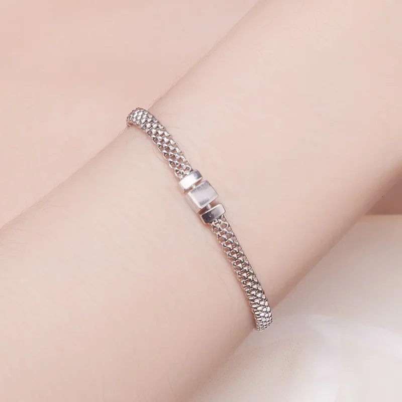 (image for) Pandora Style Weave Chain Bracelet - BSB124 - View 7