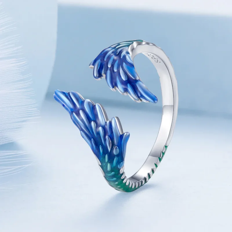 (image for) Pandora Style Wing Open Ring - BSR442 - View 2