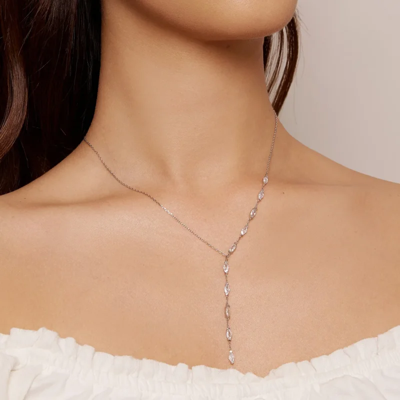 (image for) Pandora Style Y Shape Chain Necklace - BSN330 - View 5
