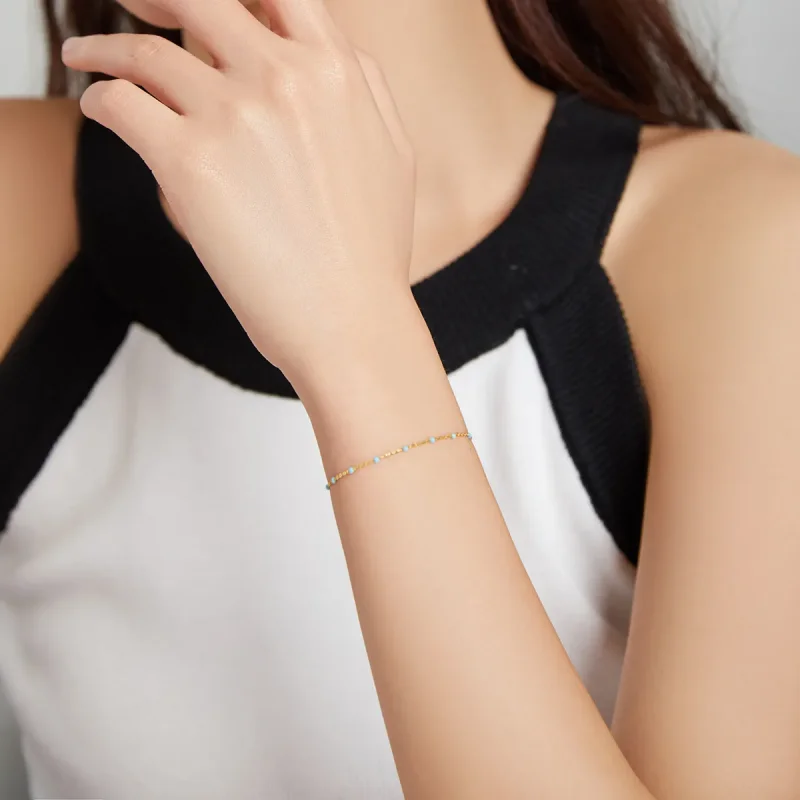 (image for) Pandora Style 18ct Gold Plated Bohmian bracelet - SCB212 - View 5