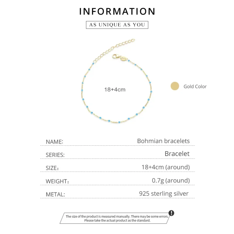 (image for) Pandora Style 18ct Gold Plated Bohmian bracelet - SCB212 - View 8