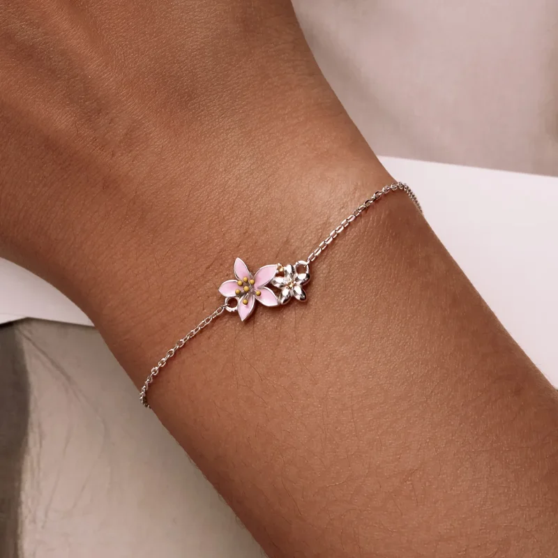 (image for) Pandora Style Beautiful Sakura Bracelet - SCB232 - View 5