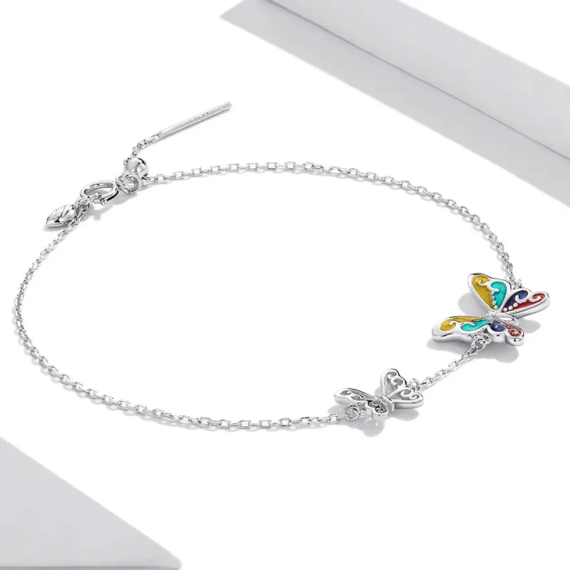 (image for) Pandora Style Brilliant Butterfly Bracelet - SCB228 - View 3
