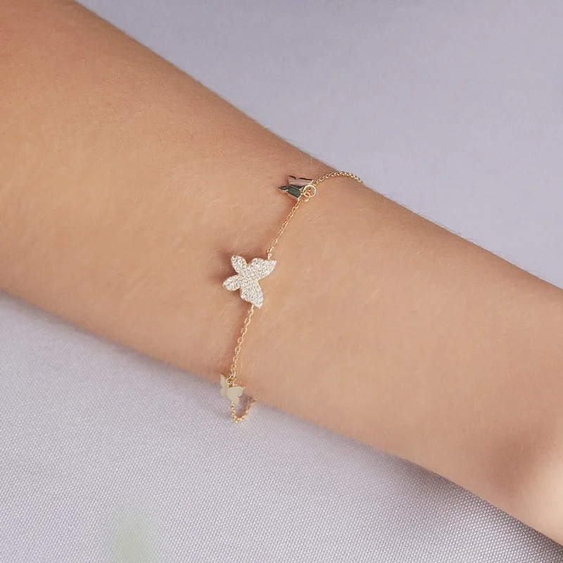 (image for) Pandora Style Butterfly Effect Bracelet - BSB064 - View 5