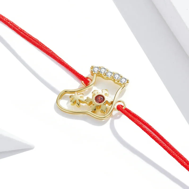 (image for) Pandora Style Christmas Socks Bracelet - SCB225 - View 4