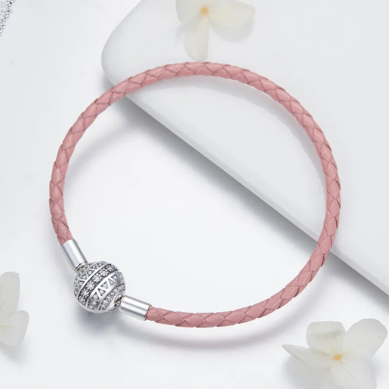 (image for) Pandora Style Leather Girlish Emotion Bracelet - SCB114 - View 3