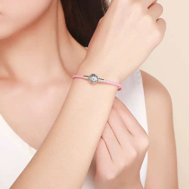 (image for) Pandora Style Leather Girlish Emotion Bracelet - SCB114 - View 5