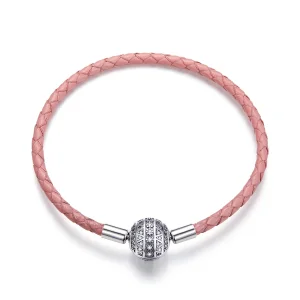 (image for) Pandora Style Leather Girlish Emotion Bracelet - SCB114