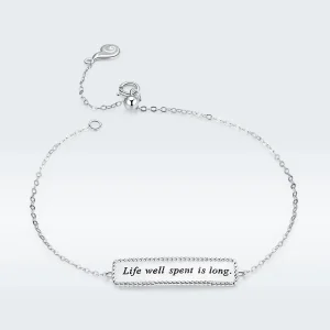(image for) Pandora Style Life well spent is long Bracelet - BSB039