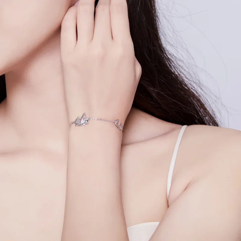 (image for) Pandora Style Little Flying Pig Bracelet - BSB022 - View 5