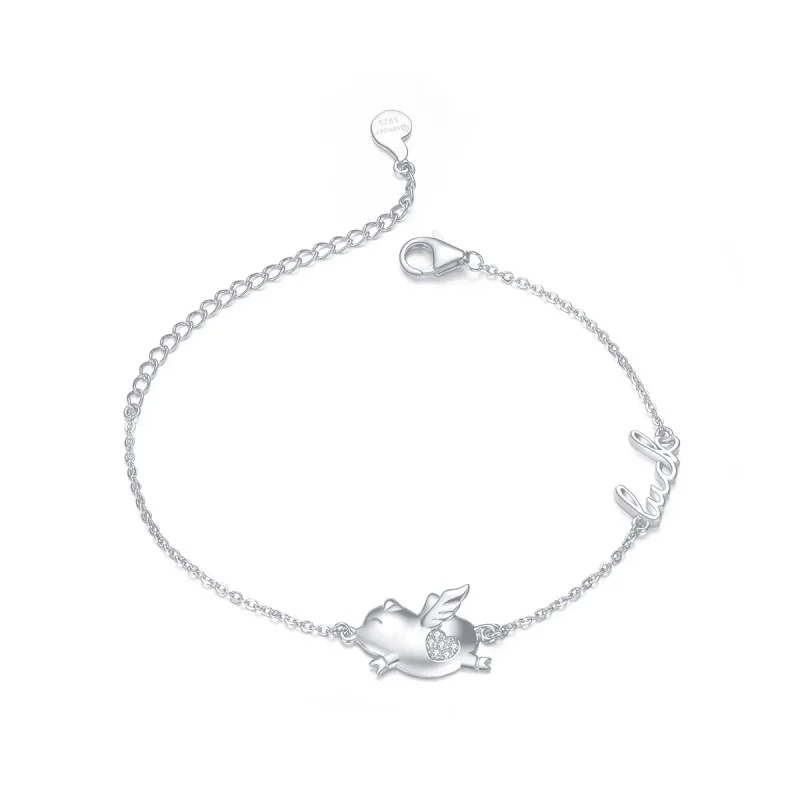 (image for) Pandora Style Little Flying Pig Bracelet - BSB022