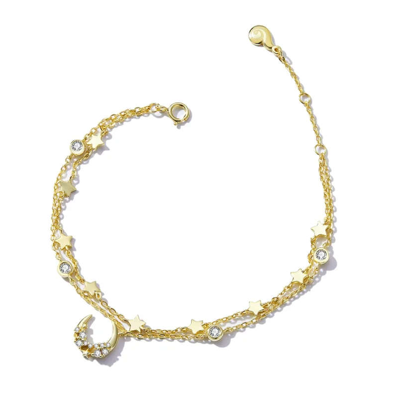 (image for) Pandora Style Moon Phase Printing Bracelet - BSB065 - View 2