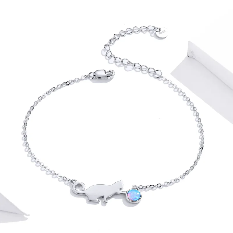 (image for) Pandora Style Opal Cat Bracelet - SCB175 - View 2