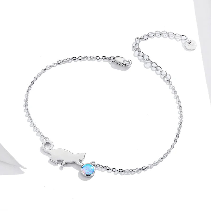 (image for) Pandora Style Opal Cat Bracelet - SCB175 - View 3
