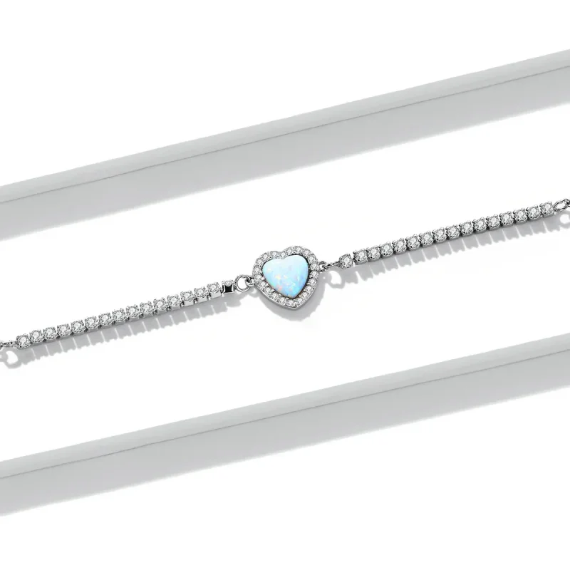 (image for) Pandora Style Opal Love Bracelet - BSB086 - View 4