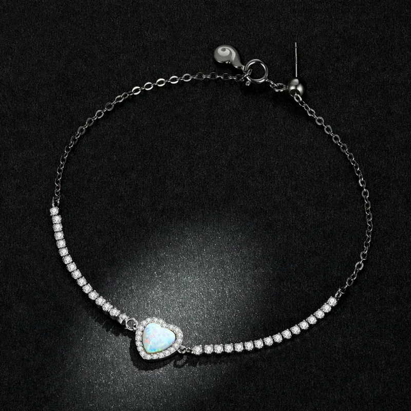 (image for) Pandora Style Opal Love Bracelet - BSB086 - View 6