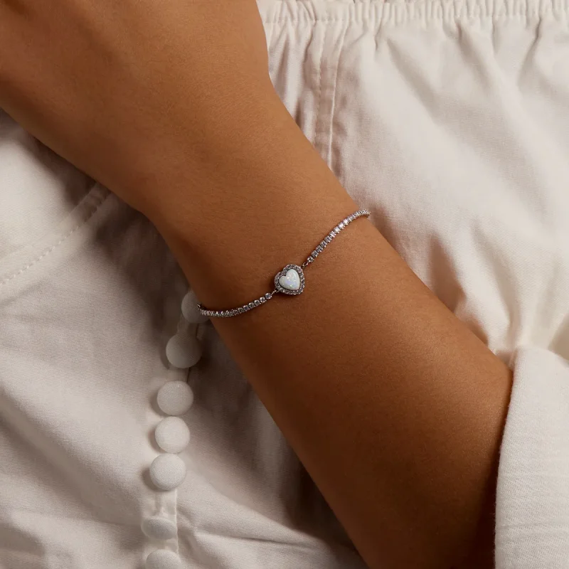 (image for) Pandora Style Opal Love Bracelet - BSB086 - View 9
