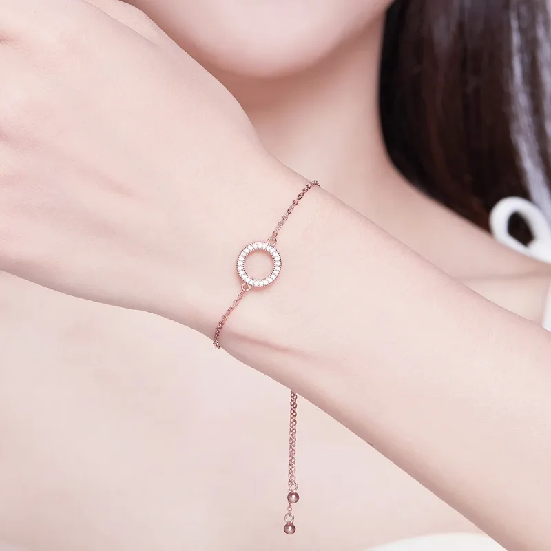(image for) Pandora Style Rose Gold Destiny Slider Bracelet - SCB030-C - View 2