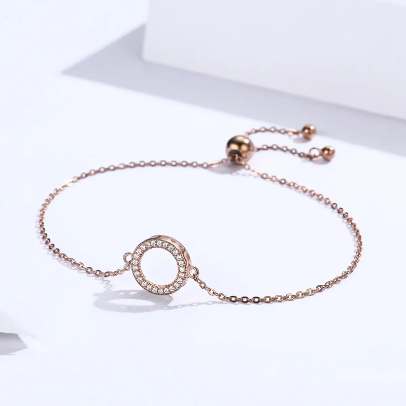 (image for) Pandora Style Rose Gold Destiny Slider Bracelet - SCB030-C - View 3