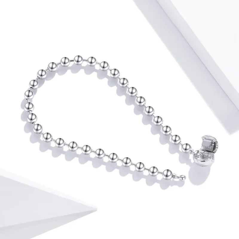 (image for) Pandora Style Silver Silver Ball bracelet - SCB208 - View 4