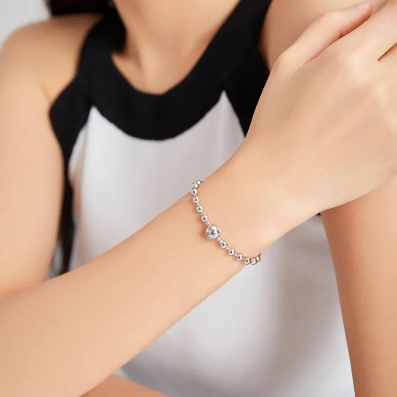 (image for) Pandora Style Silver Silver Ball bracelet - SCB208 - View 6