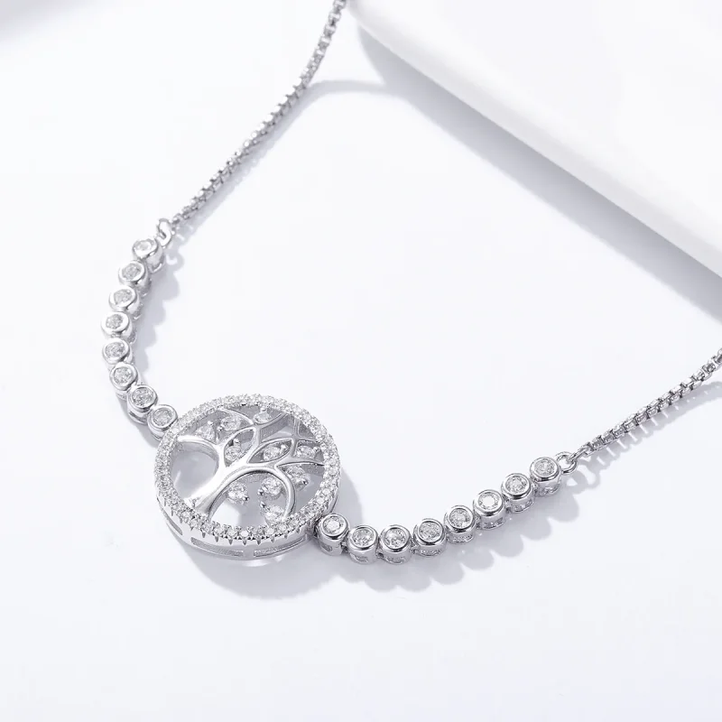 (image for) Pandora Style Silver Bright Tree of Life bracelet - SCB035 - View 6