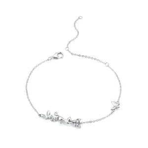 Pandora Style Silver Cat & Butterflies bracelet - SCB195 (image for) Pandora Style Silver Cat & Butterflies bracelet - SCB195