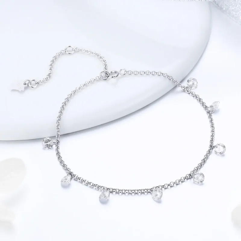 (image for) Pandora Style Silver Contracted Elves Chain Slider Bracelet - SCB103 - View 4