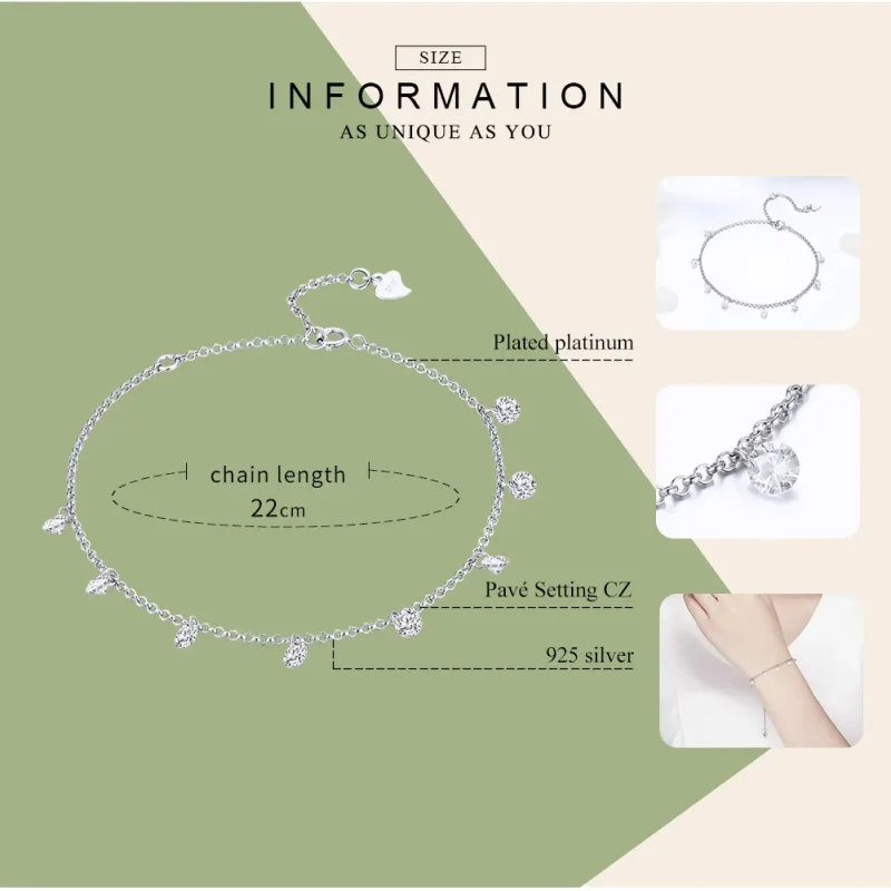 (image for) Pandora Style Silver Contracted Elves Chain Slider Bracelet - SCB103 - View 5
