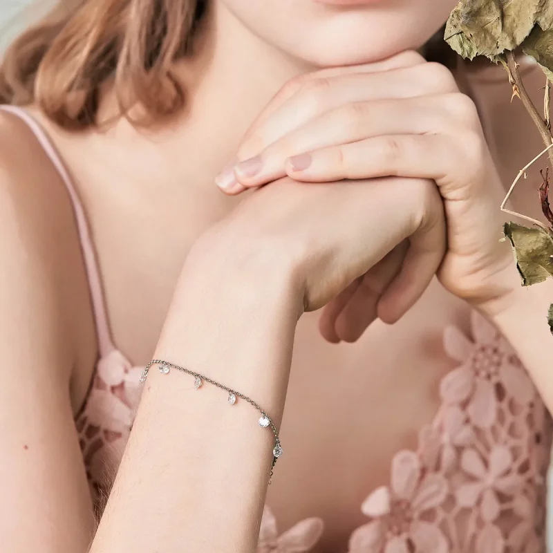 (image for) Pandora Style Silver Contracted Elves Chain Slider Bracelet - SCB103 - View 6