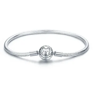 (image for) Pandora Style Silver Cute Lion Chain Bracelet - SCB054