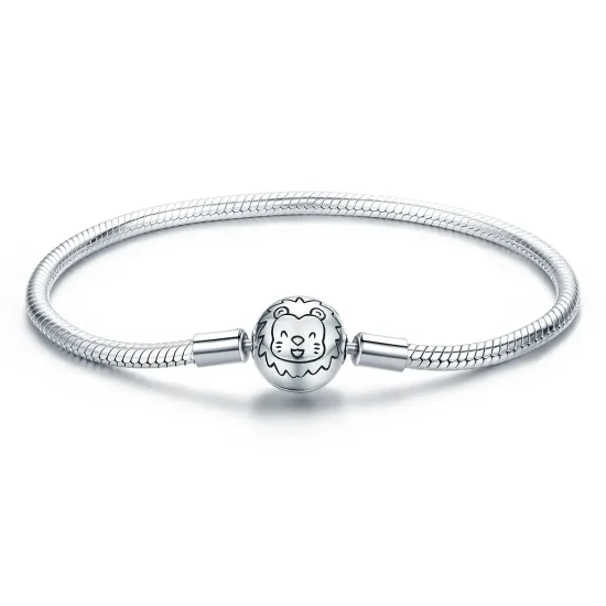 (image for) Pandora Style Silver Cute Lion Chain Bracelet - SCB054