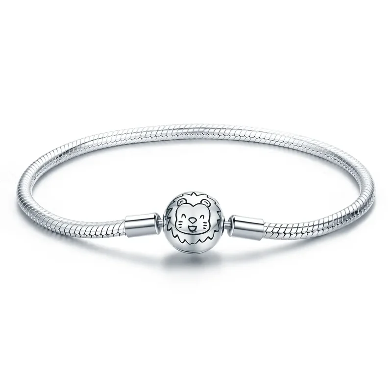 (image for) Pandora Style Silver Cute Lion Chain Bracelet - SCB054