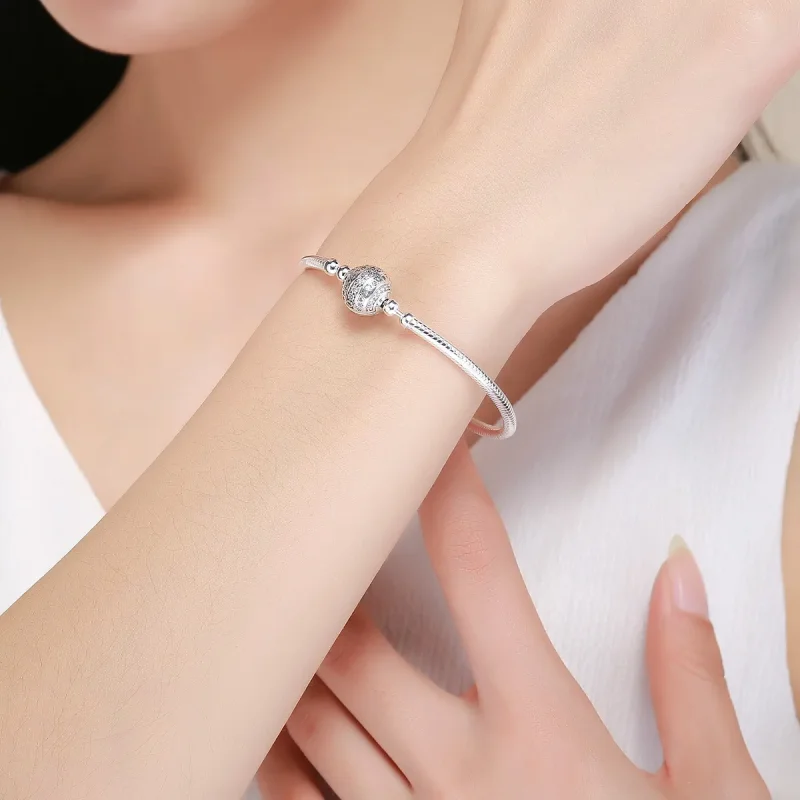 (image for) Pandora Style Silver Delicate Life Chain Bracelet - SCB062 - View 2