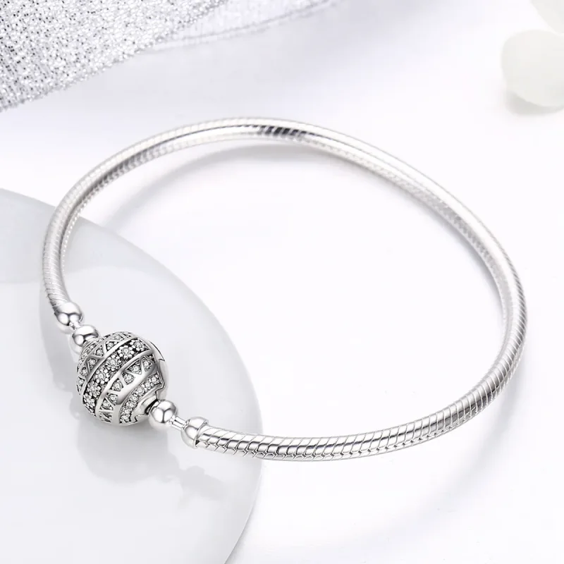 (image for) Pandora Style Silver Delicate Life Chain Bracelet - SCB062 - View 5