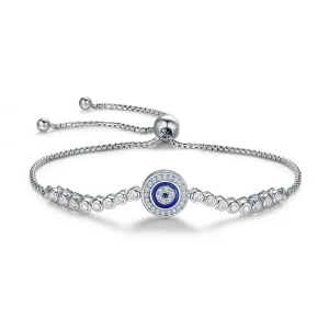 Pandora Style Silver Devil's Eye Slider Bracelet - SCB033 (image for) Pandora Style Silver Devil's Eye Slider Bracelet - SCB033