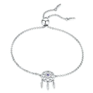 (image for) Pandora Style Silver Dreamcatcher Chain Slider Bracelet - SCB111