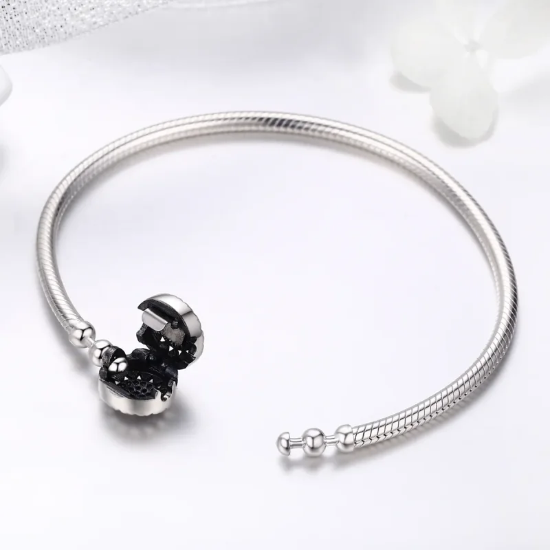 (image for) Pandora Style Silver Elegance Bright Heart Chain Bracelet - SCB059 - View 6