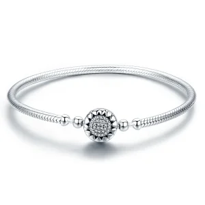 Pandora Style Silver Elegance Bright Heart Chain Bracelet - SCB059 (image for) Pandora Style Silver Elegance Bright Heart Chain Bracelet - SCB059