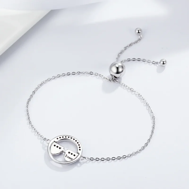 (image for) Pandora Style Silver Emoji Slider Bracelet - SCB040 - View 4