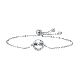Pandora Style Silver Emoji Slider Bracelet - SCB040 (image for) Pandora Style Silver Emoji Slider Bracelet - SCB040